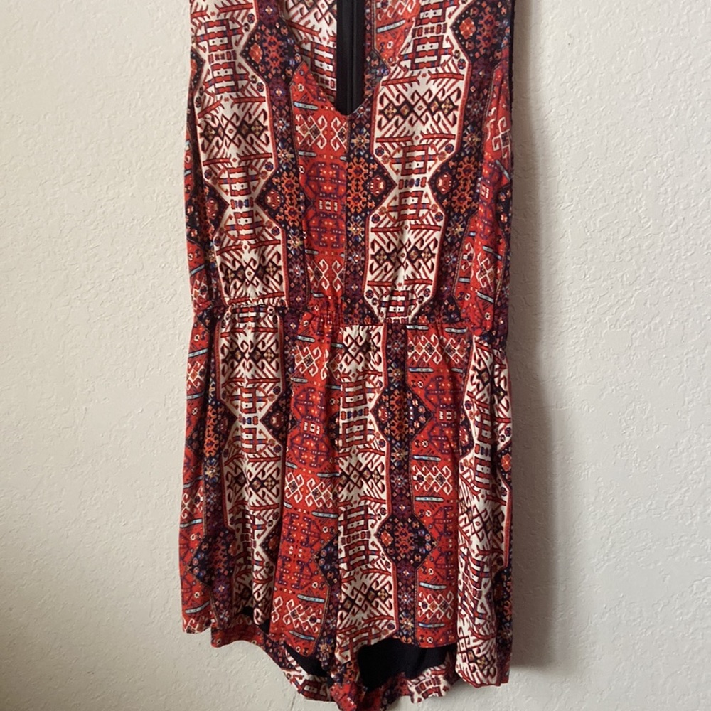 Red pattered romper - Picture 3 of 3